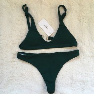 NEW Zaful Dark Green Bikini Set